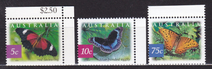 AUSTRALIA 2004 FLUTURI SERIE MNH