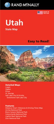 Rand McNally Easy to Read Folded Map: Utah State Map foto