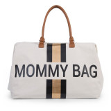 Childhome Mommy Bag Off White / Black Gold geantă de schimbat scutece 55 x 30 x 30 cm 1 buc