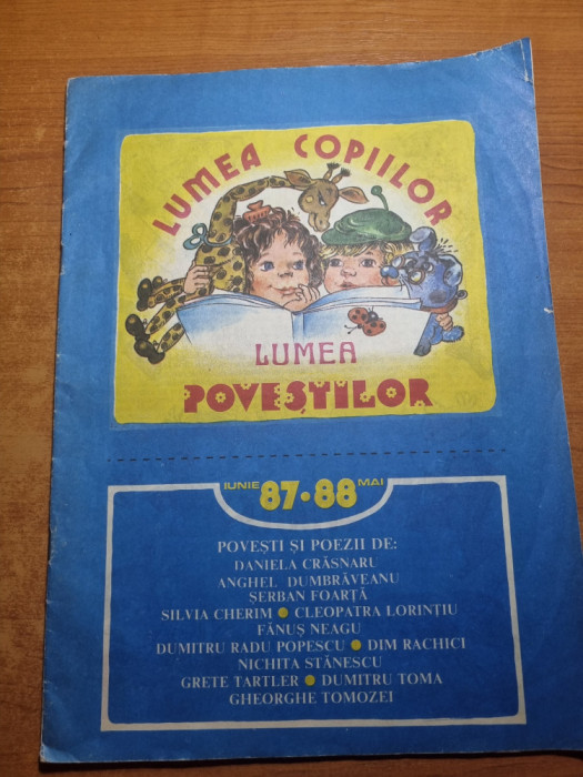 carte pentru copii - lumea copiilor - lumea povestilor - din anul 1987 - 1988