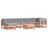 Set mobilier de gradina cu perne, 8 piese, lemn masiv douglas