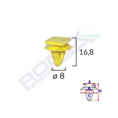 Clips Fixare Bandouri Laterale Hyundai Set 10 Buc 135666 C50054-RMX foto