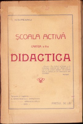 HST C1656 Școala activă Didactica 1923 Nisipeanu foto