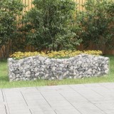 VidaXL Strat &icirc;nălțat cu gabion arcuit, 200x50x50 cm, fier galvanizat