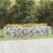vidaXL Strat &icirc;nălțat cu gabion arcuit, 200x50x50 cm, fier galvanizat 153542