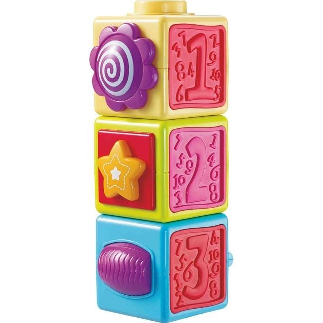 Set Cuburi Educationale pentru Bebelusi &ndash; Numere, Litere si Activitati Interactive, Multicolor