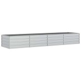 Cumpara ieftin Strat inaltat de gradina argintiu 320x80x45 cm otel galvanizat