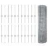 VidaXL Gard din plasă sudată cu 22 U Posts Argintiu 0.4x50 m Oțel
