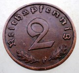 2.980 GERMANIA 2 REICHSPFENNIG 1937 F, Europa, Bronz