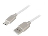 Cablu USB 2.0 USB A la USB C 1m Alb 480Mbps Aurit, Gembird