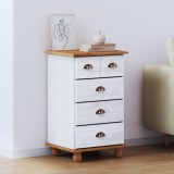 vidaXL Comoda &#039;ASKIM&#039;Alb 45.8x40x79 cm Lemn Solid Pin