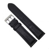 Cumpara ieftin Curea de ceas din Piele Naturala - Culoare Neagra - Catarama dubla - 22mm -