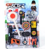 Set de Polițist cu Baston de Semnalizare pe Blister