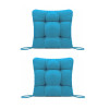 Set Perne decorative pentru scaun de bucatarie sau terasa, dimensiuni 40x40cm, culoare Albastru, 2 buc/set, Palmonix
