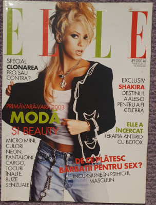 Revista Elle nr 64, Martie 2003, 146 pagini, Shakira foto