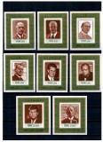 Ajman 1970 - Personalități, Kennedy, Churchill, serie colite nedantelate neuzate