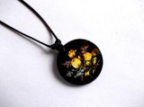 colier lemn motiv floral 38847