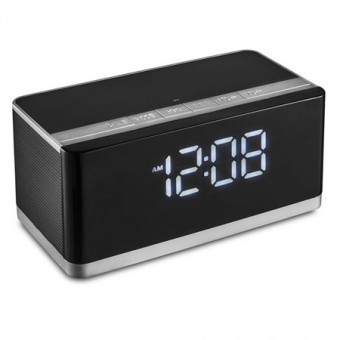 Radio fm cu ceas si bluetooth platinet foto