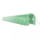 Cumpara ieftin Sera cu cadru din otel, verde, 48 m&sup2;, 24x2x2 m