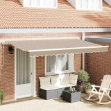 vidaXL Cortina Retractabilă Bej 400 x 200 cm țesătură 3329863