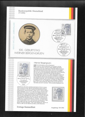 Germania FDC 37.1992 foto