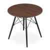 Masa stil scandinav, Artool, rotund, MDF si lemn, maro rustic, 80x75 cm, Leobert