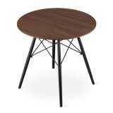 Cumpara ieftin Masa stil scandinav, Artool, rotund, MDF si lemn, maro rustic, 80x75 cm