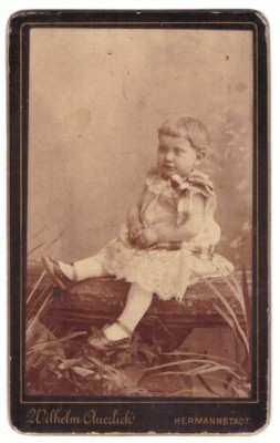 242 - SIBIU, Little Girl, CDV ( 10,5 / 6,5 cm ) - old real Photo foto