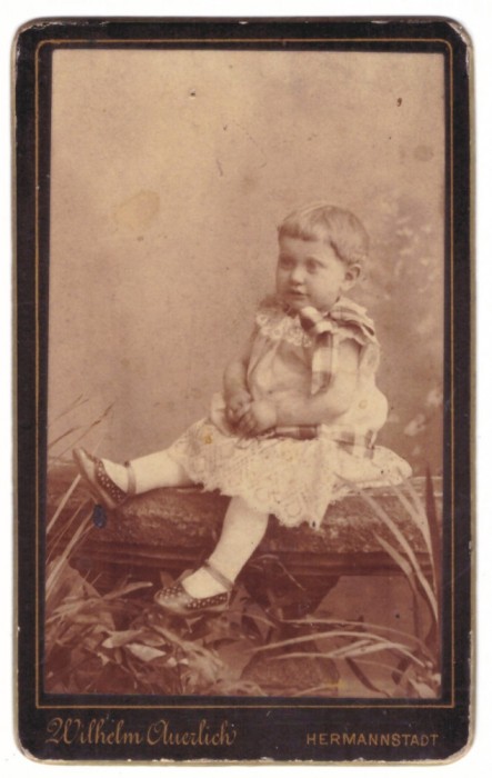 242 - SIBIU, Little Girl, CDV ( 10,5 / 6,5 cm ) - old real Photo