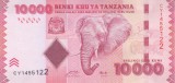 Bancnota Tanzania 10.000 Shilingi (2010) - P44a UNC ( vezi descriere )