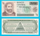 Nicaragua (p#171) 1/2 Cordobas 1991 UNC &#039;Cordoba Oro&#039; serie: A62583553