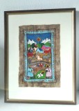 Tablou arta Mexicana, pictura pe hartie artizanala (Amate Bark paintings)