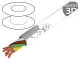 Cablu ELITRONIC LIYY 7x0,34mm2 neecranat 250V gri
