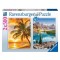 Ravensburger - Puzzle plaja si munte 2x500 piese