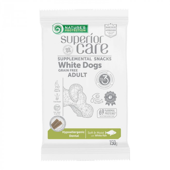 Natures Protection Superior Care White Dogs Hypoallergenic Dental 150 g