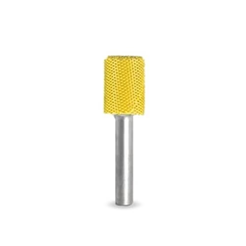 Valec s Činn&yacute;m čelom pr -13mm stopka 6mm , Granulatie Saburr FINA - GALBENA