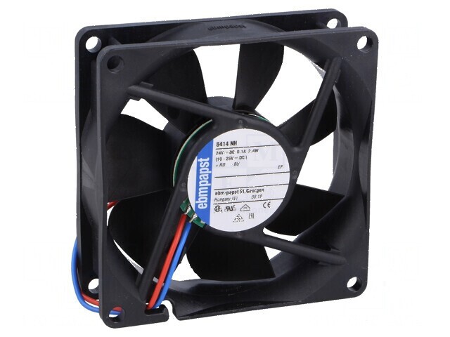 Ventilator axial 24VDC 80x80x25mm 79m3/h 37dBA