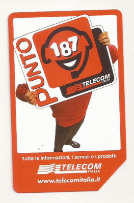 CT2-Cartela Telefonica -Telecom Italia - 10000 Lire - Punto 187 foto