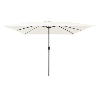 vidaXL Parasol de Grădină Alb, Negru 295 x 295 x 245 cm foto