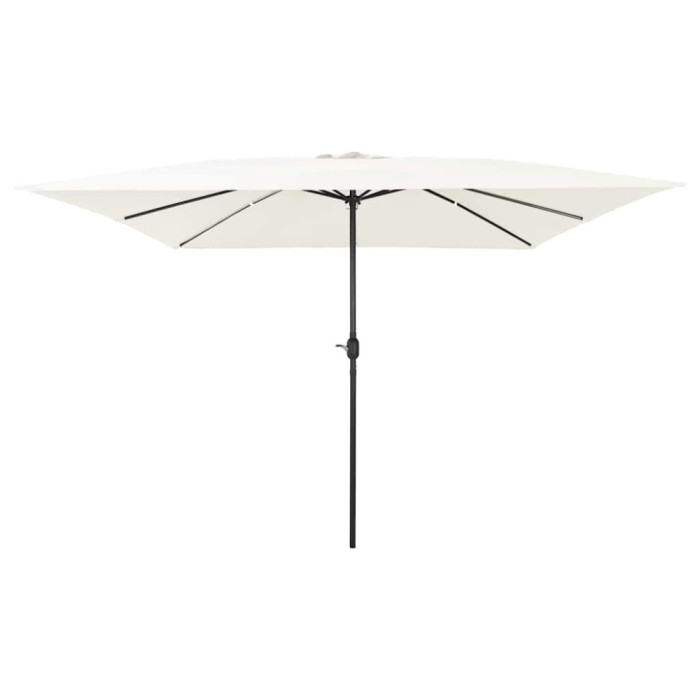 vidaXL Parasol de Grădină Alb, Negru 295 x 295 x 245 cm