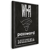 Tablou afis Wi-Fi password Tablou canvas pe panza CU RAMA 60x90 cm