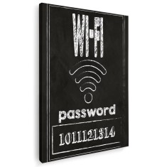 Tablou afis Wi-Fi password Tablou canvas pe panza CU RAMA 20x30 cm