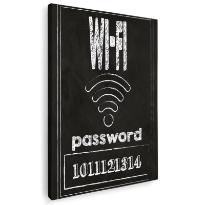 Tablou afis Wi-Fi password Tablou canvas pe panza CU RAMA 20x30 cm foto