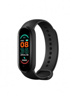 Bratara Fitness BMG L219 M6, notificari apeluri, mesaje, Display color, neagra foto