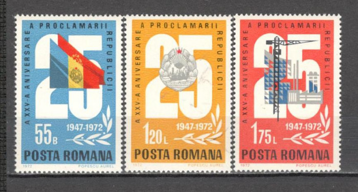 Romania.1972 25 ani Republica CR.271