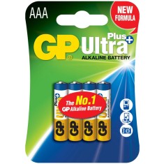 Baterie GP Batteries, Ultra+ Alcalina AAA (LR03) 1.5V alcalina, blister 4 buc. &amp;quot;GP24AUP-2UE4&amp;quot; &amp;quot;GPPCA24UP028&amp;quot; (timbru verde 0.32 lei) foto