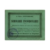 Invitație la a 8-a serbare a &icirc;ncoronării regelui Carol I și a reginei Elisabeta, 1889