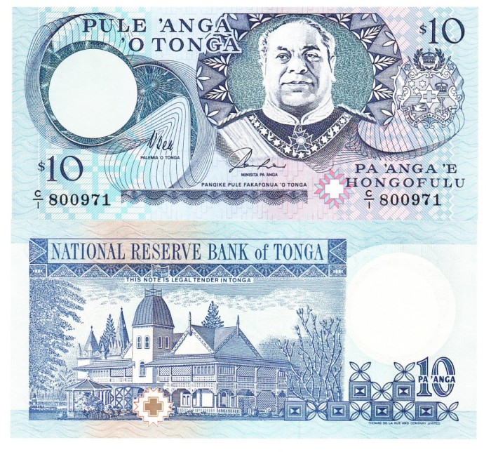 Tonga 10 Pa&#039;anga 1995 P-34 UNC