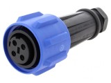 Conector Circular Mufă Mamă 4 Pinuri Filet Interior Rotire