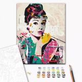 Set pictura pe numere - Audrey Hepburn | Brushme